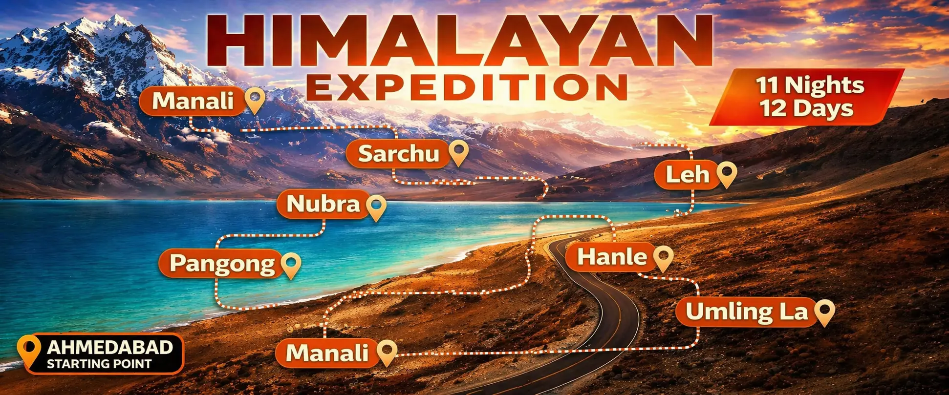 Leh Ladakh route map